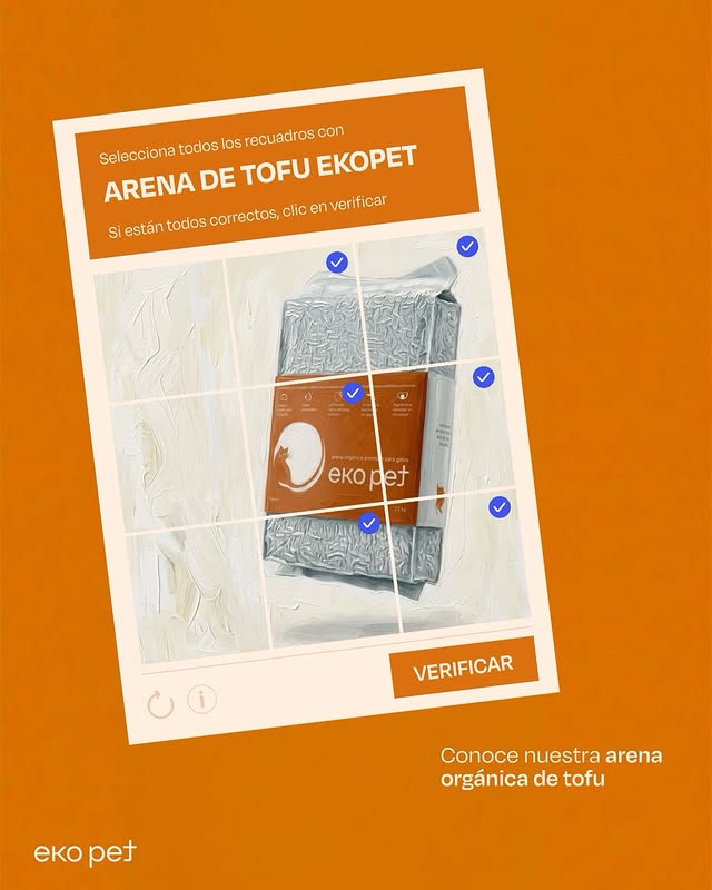 Arena de tofu organico premium Eko Pet